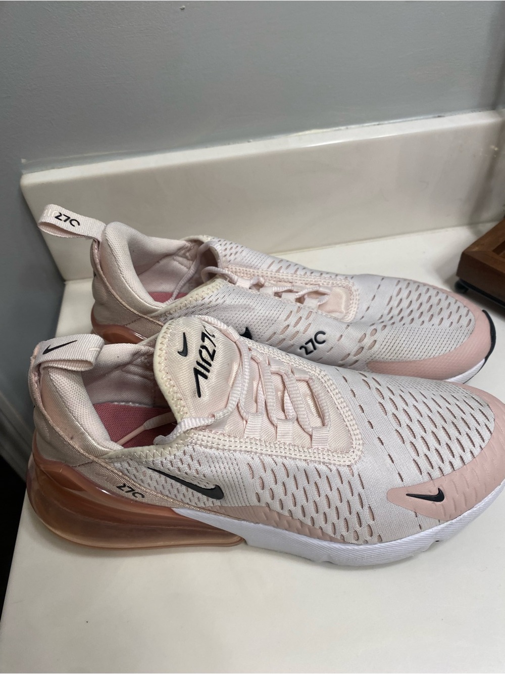 Nike Women's Air Max Pink and Cream Sneakers